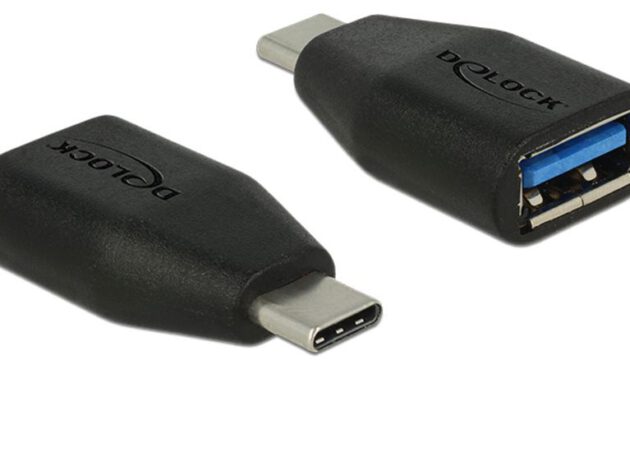 DELOCK αντάπτορας USB-C σε USB 3.1 θηλυκό 65519, 10Gbps, μαύρος