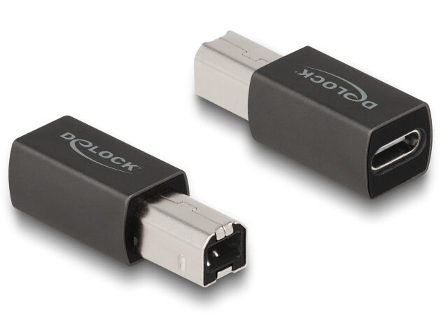 DELOCK αντάπτορας USB-C θηλυκό σε USB Type-B αρσενικό 65839, γκρι