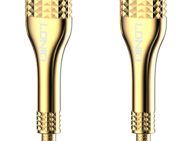 LDNIO καλώδιο USB-C σε USB-C LC651C, 65W, 1m, χρυσό