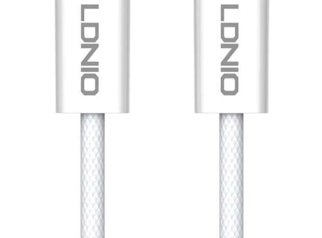 LDNIO καλώδιο USB-C LC901C, 65W PD, 480Mbps, 1m, λευκό