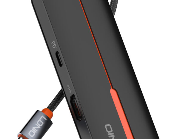 LDNIO docking station DS-25H, 5 θυρών, USB-C σύνδεση, 4K, 100W PD, μαύρο