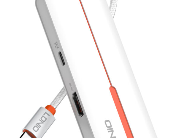 LDNIO docking station DS-26H, 6 θυρών, USB-C σύνδεση, 4K, 100W PD, λευκό