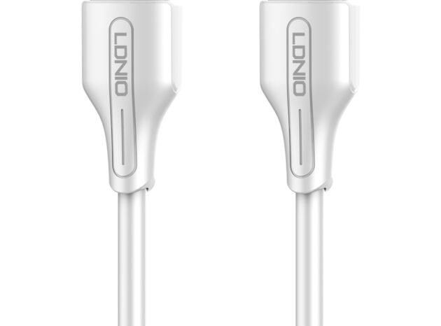 LDNIO καλώδιο USB-C σε USB-C LC121C, 65W PD, 1m, λευκό