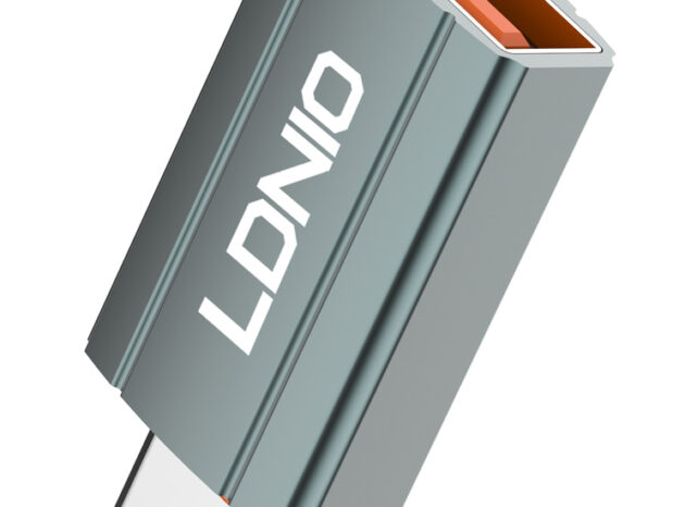 LDNIO αντάπτορας USB-C σε USB LC140, αρσενικό σε θηλυκό, γκρι