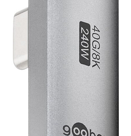 GOOBAY αντάπτορας USB-C 74443, γωνιακός 90°, USB4, 240W, 40Gbps, 8K, γκρι