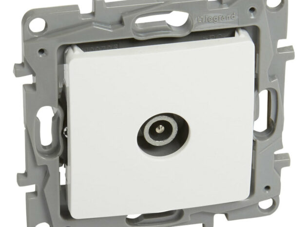 LEGRAND πρίζα κεραίας 764555, αρσενική, 10dB, λευκή
