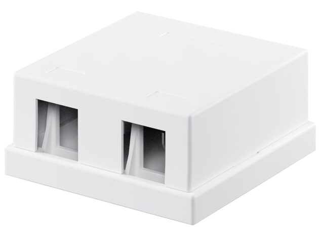 GOOBAY Keystone κυτίο 79366 για 2 θύρες δικτύου, 61.42mm, λευκό