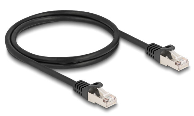 DELOCK καλώδιο RJ50 80187, S/FTP, 26 AWG, 1m, μαύρο