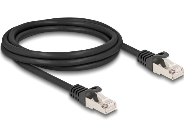 DELOCK καλώδιο RJ50 80188, S/FTP, 26 AWG, 2m, μαύρο