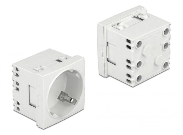 DELOCK module πρίζας ρεύματος Easy 45 81324, 45°, 45x45mm, 10τμχ