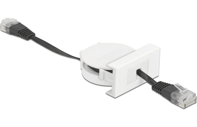DELOCK module καλώδιο RJ45 Easy 45 81361 Cat.5e, ανασυρόμενο 50cm, μαύρο