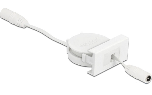DELOCK module καλώδιο τροφοδοσίας Easy 45 81376, ανασυρόμενο 50cm, λευκό