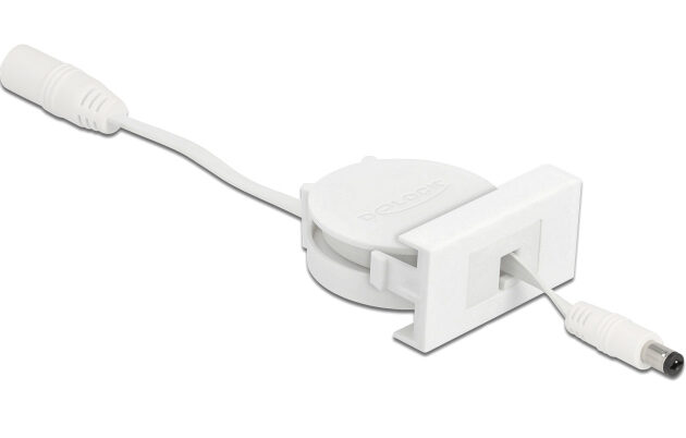 DELOCK module καλώδιο τροφοδοσίας Easy 45 81377, ανασυρόμενο 50cm, λευκό