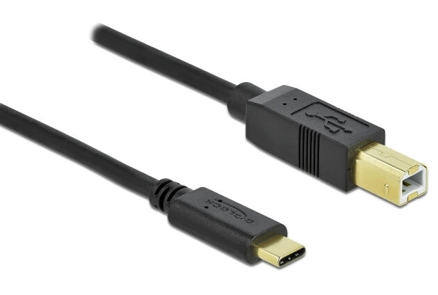 DELOCK καλώδιο USB-C σε USB Type B 83328, 0.5m, μαύρο