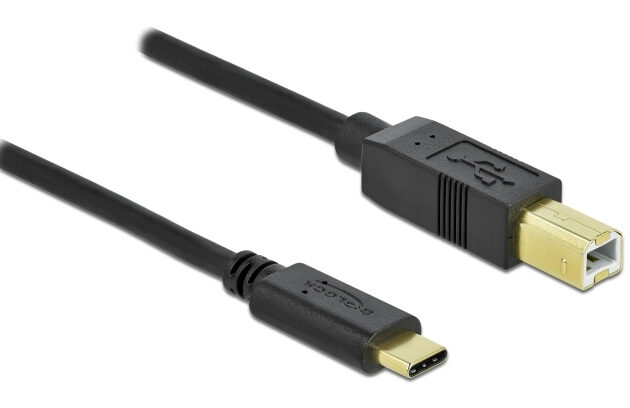 DELOCK καλώδιο USB-C σε USB Type B 83666, 480Mbps, 3m, μαύρο