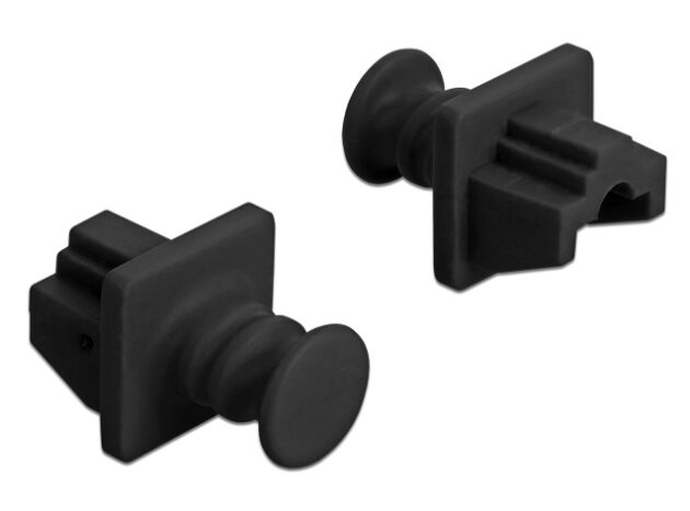 DELOCK κάλυμμα προστασίας για θύρα RJ45 86176, μαύρο, 10τμχ