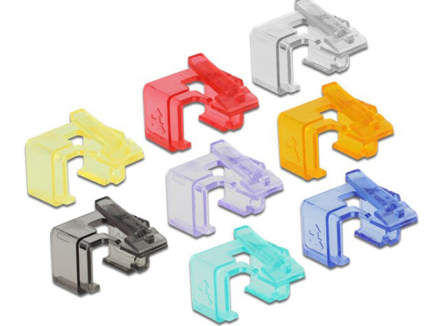 DELOCK clip επιδιόρθωσης RJ45 86420, 8 χρώματα, 16τμχ