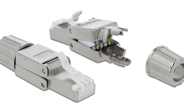 DELOCK βύσμα RJ45 CAT 6A STP 86477, tool-free, ασημί