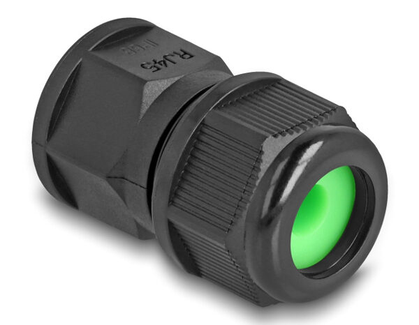 DELOCK σύνδεσμος για RJ45 86995, αδιάβροχος IP67, μαύρος