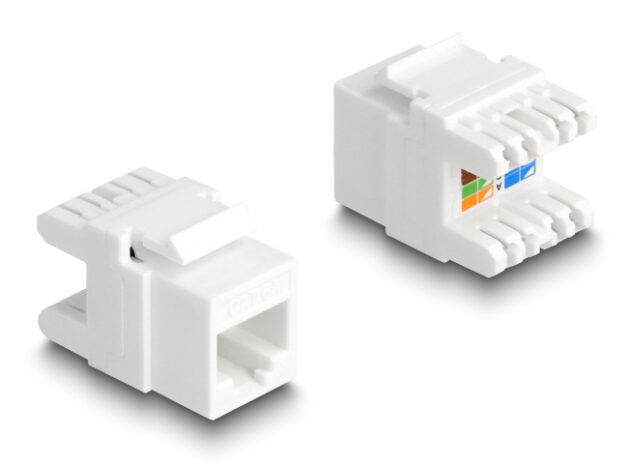 DELOCK keystone module RJ45 σε LSA Cat.6A 88131, toolfree, λευκό