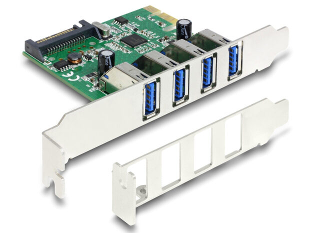 DELOCK κάρτα επέκτασης PCI Express x1 σε 4x USB 89360, 5 Gbps