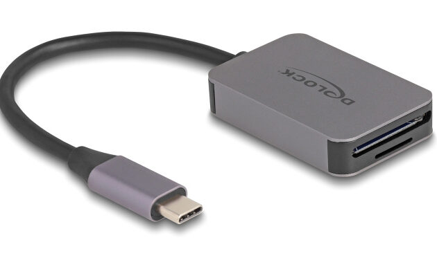 DELOCK card reader 91009 για SD & micro SD, USB-C, 5 Gbps, γκρι