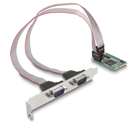 DELOCK κάρτα επέκτασης mini PCIe σε 2x RS-232 95273