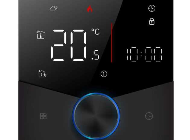 Smart θερμοστάτης αερίου BHT-009GCLW, WiFi, χωνευτός, μαύρος