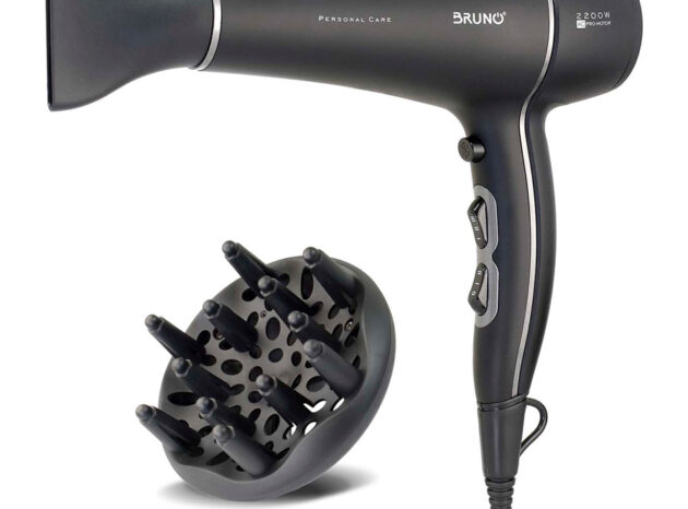 BRUNO σεσουάρ μαλλιών AC BRN-0155, 2200W, με φυσούνα, μαύρο