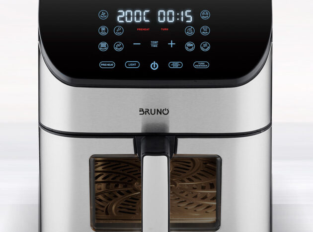 BRUNO φριτέζα αέρος BRN-0194, 8lt, 1800W, inox/μαύρη