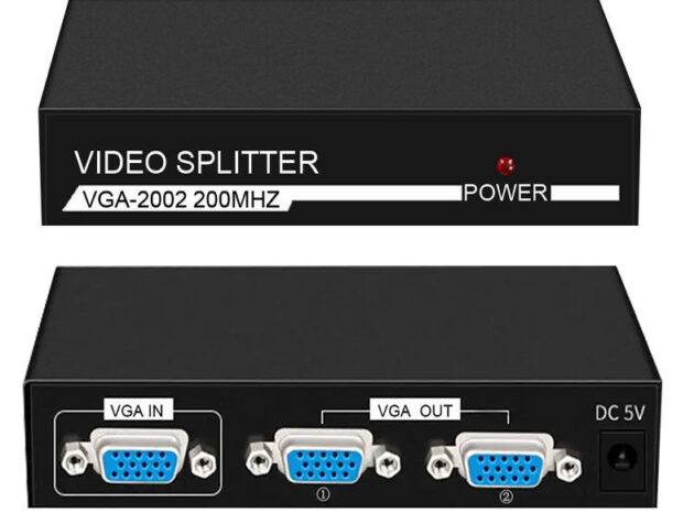 POWERTECH VGA splitter CAB-G031, 2 σε 1, 1920x1440px, μαύρο