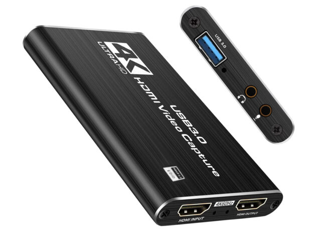POWERTECH video capture CAB-H164, HDMI/USB σύνδεση, 4K/60Hz, μαύρο