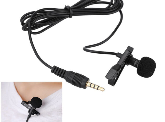 POWERTECH μικρόφωνο CAB-J034 με ενσωματωμένο clip-on, 3.5mm, 1.5m, μαύρο