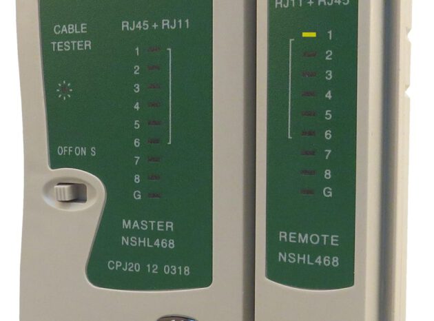 POWERTECH tester καλώδια δικτύου & τηλέφωνου CAB-N044 για RJ11/RJ12/RJ45