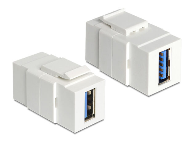 POWERTECH USB 3.0 adapter CAB-N152 για patch panel, λευκό