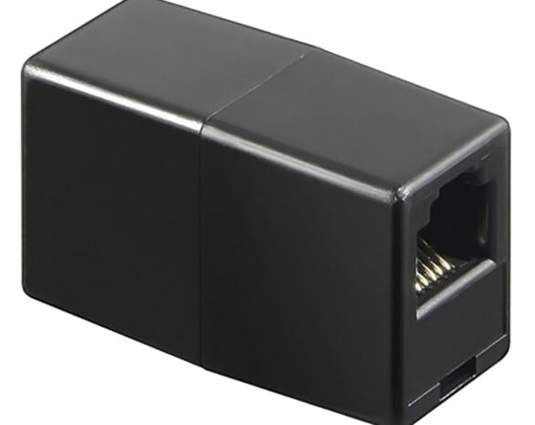 POWERTECH σύνδεσμος (μούφα) RJ45 UTP CAB-N181, 8p8c, μαύρος, 5τμχ