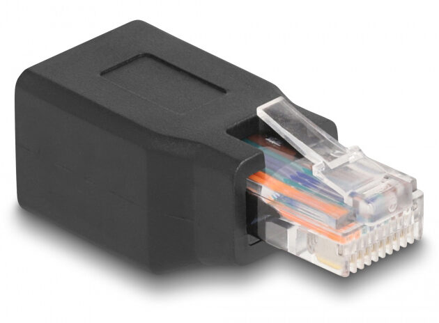 POWERTECH αντάπτορας RJ45/RJ48/RJ50 CAB-N325, 10P/10C pin out 1:1, μαύρο