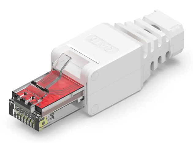 POWERTECH βύσμα δικτύου RJ45 CAB-N350, CAT 6A UTP, tool-free, λευκό
