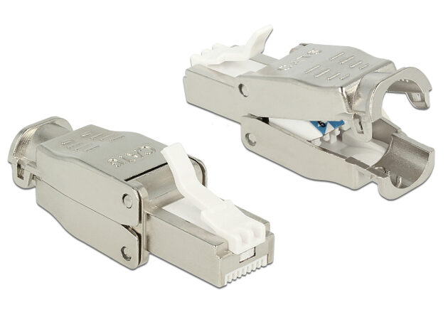 POWERTECH βύσμα δικτύου RJ45 CAB-N351, CAT 6A STP, tool-free, μεταλλικό