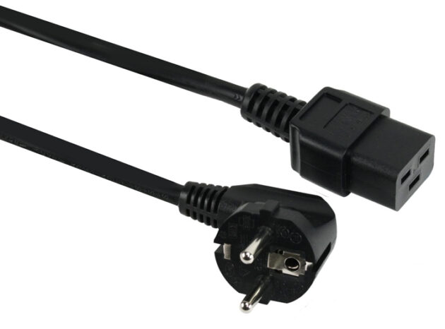 POWERTECH καλώδιο τροφοδοσίας UPS CAB-P024, C19 IEC, 16A, 250V, 1.8m, μαύρο