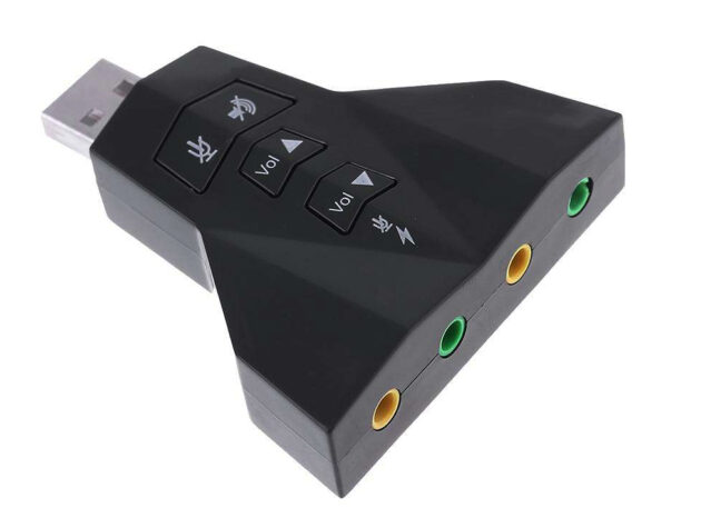 POWERTECH κάρτα ήχου USB CAB-U037, 7.1CH, έξοδος μικρόφωνου & ακουστικού