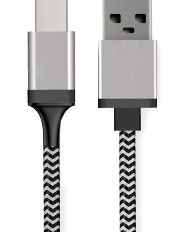 POWERTECH καλώδιο USB σε USB-C CAB-U130, 8mm tip, 25W, 1.5m, μαύρο-γκρι