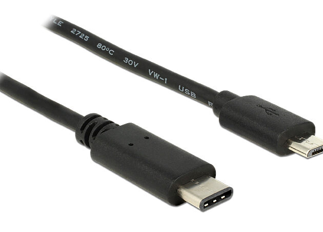 POWERTECH Καλώδιο USB Type-C σε USB Micro CAB-UC011, 1m, μαύρο