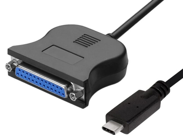 POWERTECH καλώδιο USB-C σε παράλληλη DB25 CAB-UC062, 1.8m, μαύρο