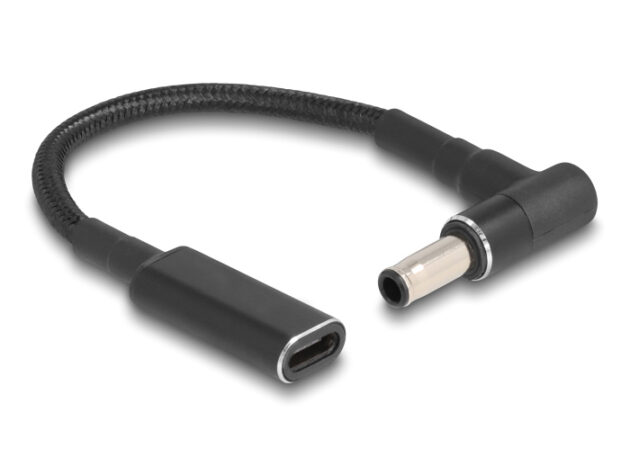 POWERTECH αντάπτορας τροφοδοσίας laptop CAB-UC066, USB-C σε Samsung 5.5x3mm, μαύρος