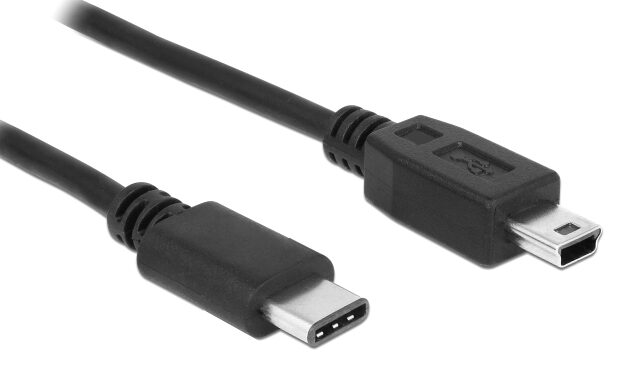 POWERTECH καλώδιο USB-C σε USB Mini CAB-UC079, 1.5m, μαύρο