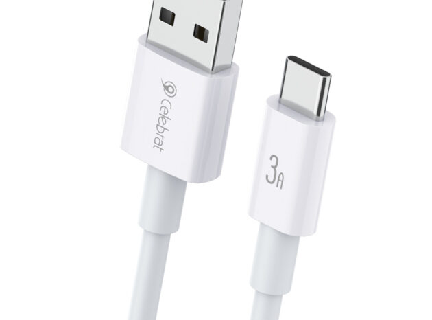CELEBRAT καλώδιο USB-C σε USB CB-24C, 3A, 1.2m, λευκό
