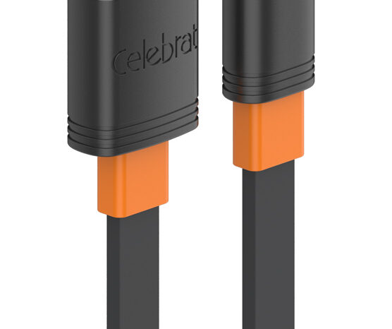 CELEBRAT καλώδιο USB-C σε USB CB-33C, flat, 3A, 1m, μαύρο