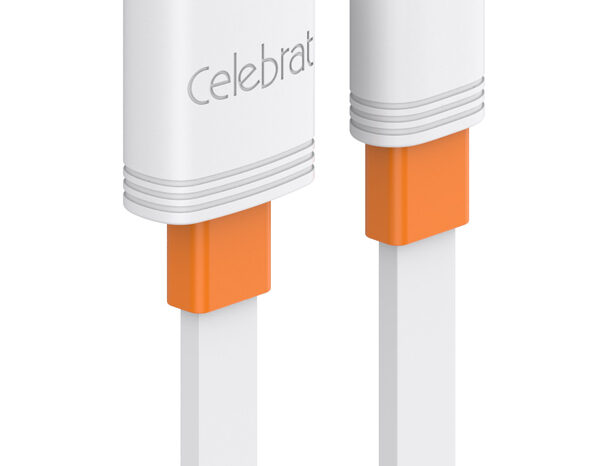 CELEBRAT καλώδιο USB-C σε USB CB-33C, flat, 3A, 1m, λευκό