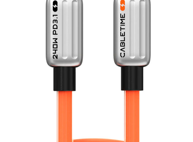 CABLETIME καλώδιο USB-C CT-CM240-ZSO1, 240W, 480Mbps, 1m, πορτοκαλί